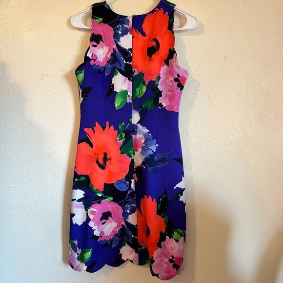 VINCE CAMUTO DRESS WOMENS BLUE FLORAL, SIZE 4 (SALE) - Picture 3 of 13